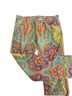 Bogner Multicolor Paisley Straight Leg Jeans